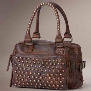 Frye Jenna Disc Leather Satchel - Cognac